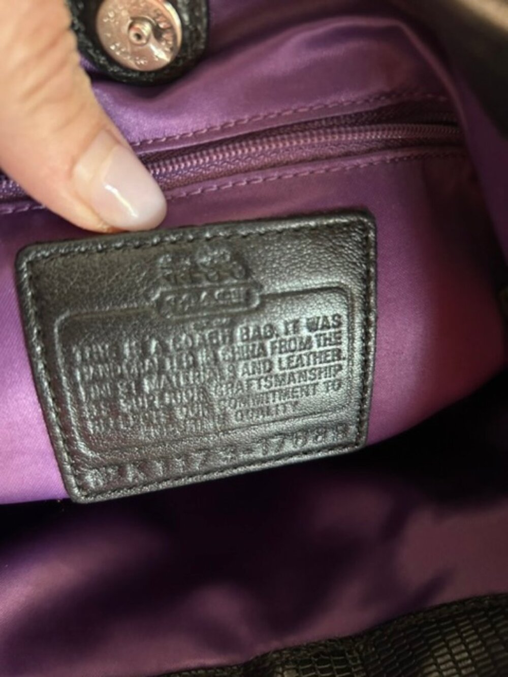 Vintage Coach Maggie Op Art Sateen Shoulder Bag style K1173-17689 - Picture 10 of 12